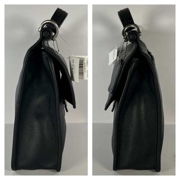 NEW Vintage Coach Willis Bag 9927 Black Leather Nickel Hardware 2005 - Picture 5 of 10